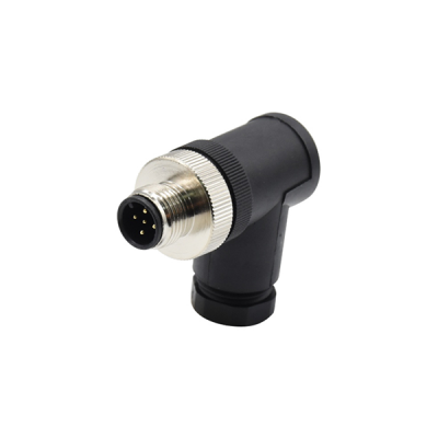 M12 8pin plastic right angle male plug