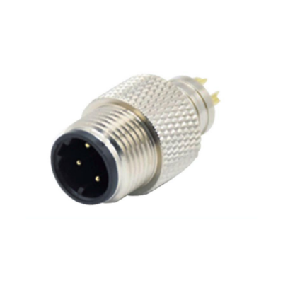 M12 A-coded 12pin screw male cable connector