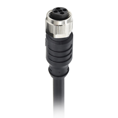 M12 T code 4pin straight female cable plug