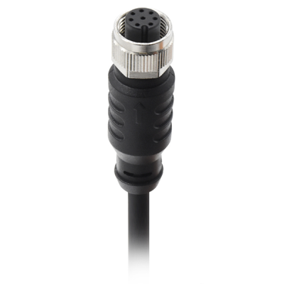 M12 A-coded 8pin straight female cable plug