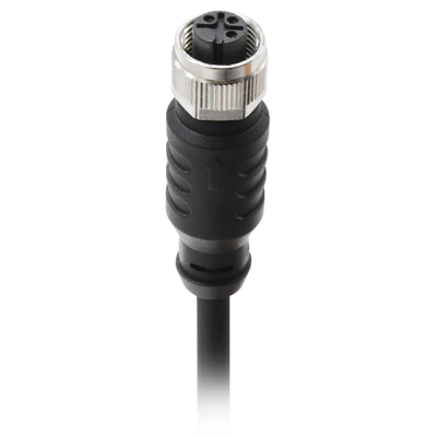 M12 A-coded 3pin straight female cable plug