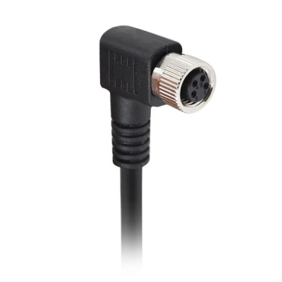 M8 8pin right angle female cable plug